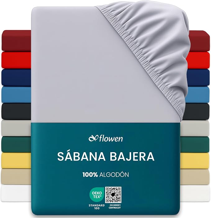 Flowen Prześcieradło z Gumką 90x190 cm Bawełniane 100% Bawełna
