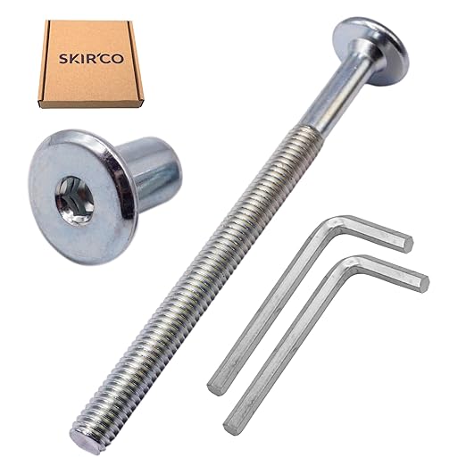 SKIR'CO Śruby łączące ze stali ocynkowanej M6 x 80 mm z nakrętkami - obrazek 3