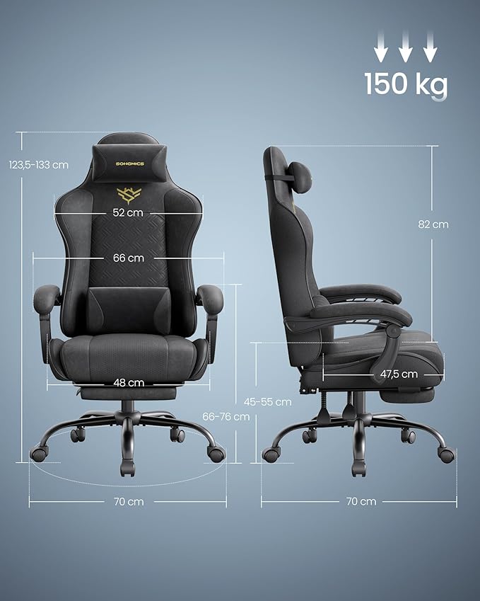 SONGMICS Fotel gamingowy krzesło biurowe - obrazek 4