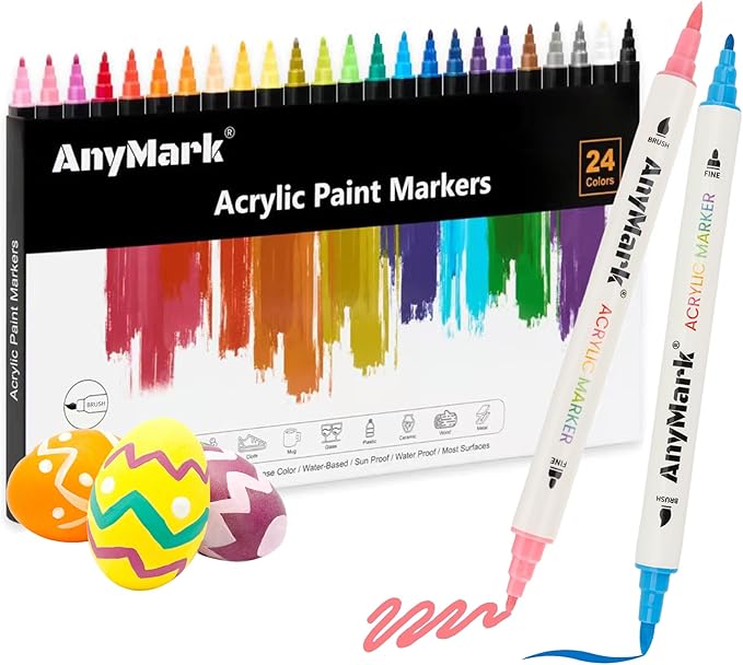 AnyMark 24 Kolory Akrylowe Markery do Malowania