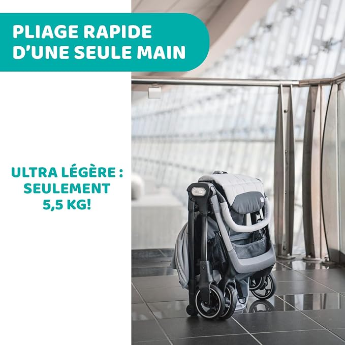 Chicco We Składany Lekki Wózek Spacerowy od Urodzenia do 22 Kg - obrazek 5