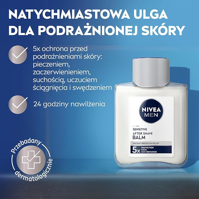 NIVEA MEN Sensitive Łagodzący balsam po goleniu z wyciągiem - obrazek 3