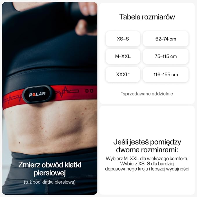 Polar H10 M-XXL Czujnik Tętna Bluetooth & - obrazek 4