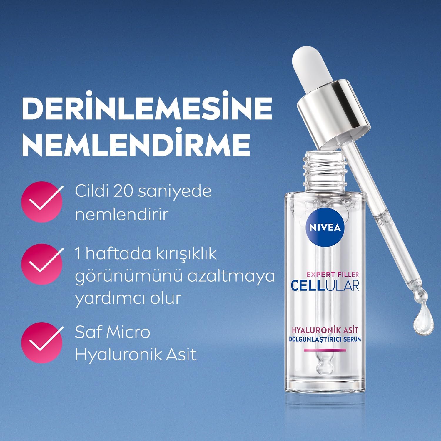NIVEA CELLULAR Expert Filler Nawilżające serum wypełniające - obrazek 3