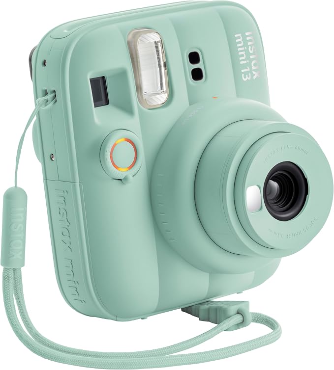 aparat natychmiastowy instax mini 13 z wbudowaną automatyczną lampą błyskową, wbudowanym lusterkiem do selfie, trybem zbliżenia i samowyzwalaczem, kolor Lagoon Green - obrazek 6