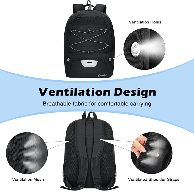 MoKo Basketball Bag Backpack Football Backpack with Separate - obrazek 4