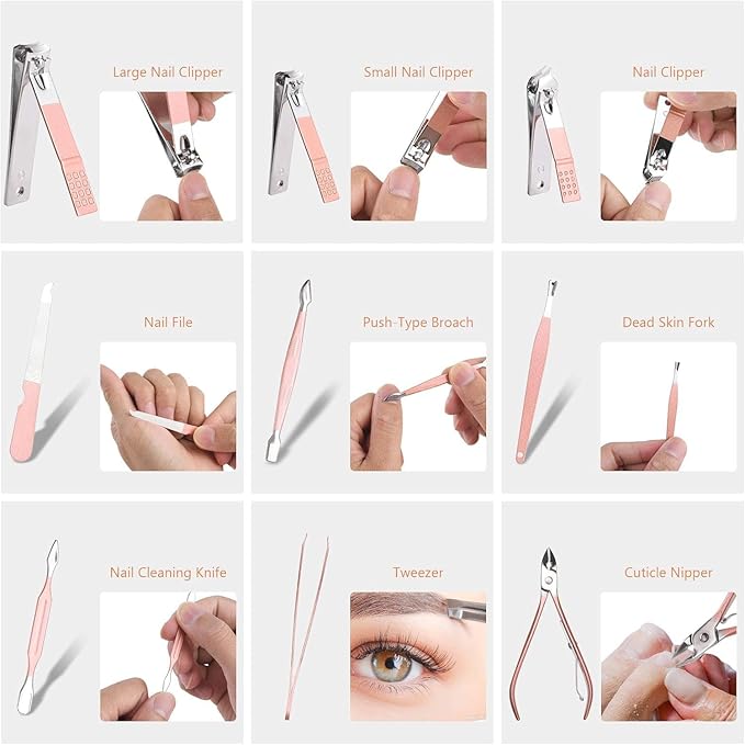 URAQT Obcinaczki do paznokci zestaw do manicure - obrazek 5