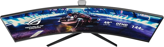 ASUS ROG STRIX zakrzywiony XG49VQ, 125% sRGB, DP, HDMI, USB 3.0, FreeSync 2 HDR, DisplayHDR 400, AuraSync - obrazek 6