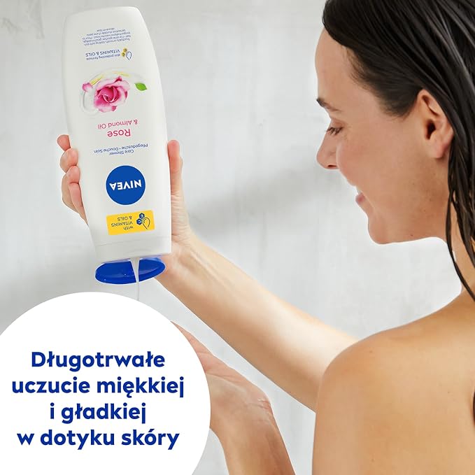 NIVEA Rose & Almond Oli Pielęgnujący żel pod prysznic do ciała - obrazek 5