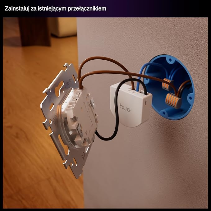Philips Hue Przewodowy Przełącznik Ścienny, 2 szt., Dostęp do Świateł Hue, Konfigurowalne Sterowanie, Bez Baterii, Niezawodne Połączenie, Aplikacja, Kontrola Głosowa, Apple Home, Google Home, Alexa - obrazek 6