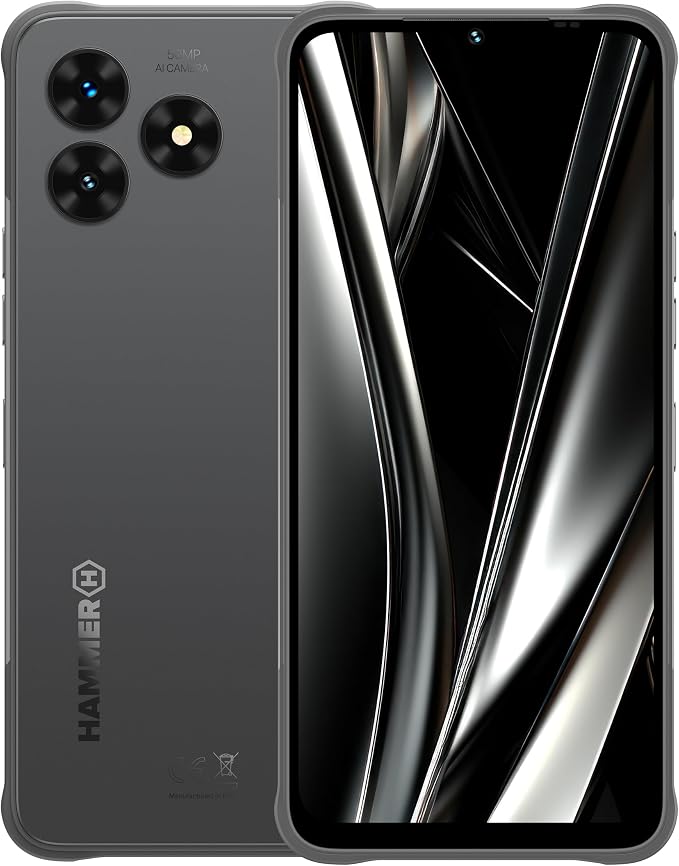 Smartfon Hammer Blade Va 5G Ultra-rugged, IP69, 6000mAh, 6,56 cala, 8GB wbudowanej pamięci RAM, 128/1T GB, Android 14, aparat 50mpx, ekran Gorilla Glass, NFC, VoLTE, ekran Gorilla Glass