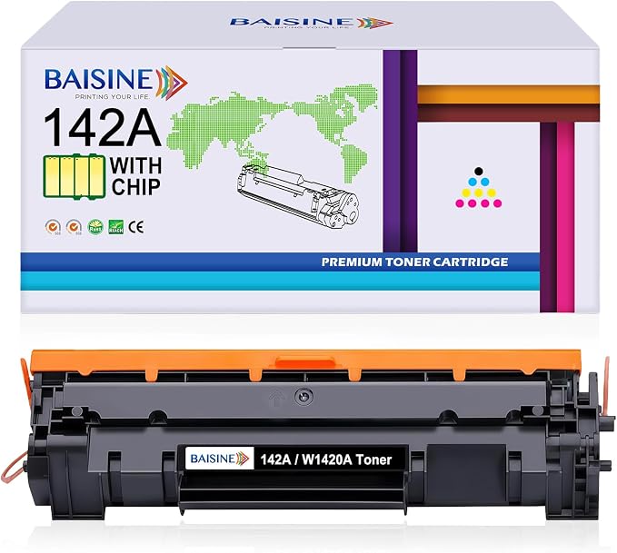 BAISINE 142A W1420A (z chipem) kompatybilny z HP 142A czarny W1420A W1420X do HP Laserjet M110 M110W, Laserjet MFP M140 M139 M140W M139W toner