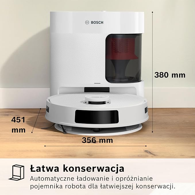 Bosch Spotless+ Robot sprzątający, BCRD1W, biały - obrazek 2