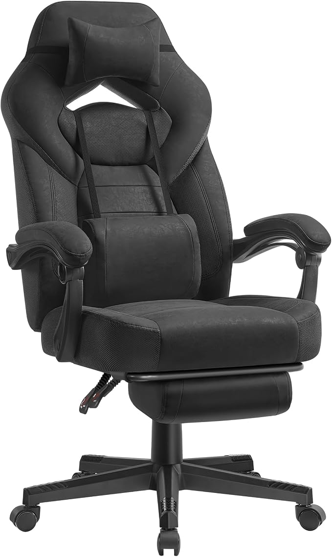 SONGMICS Krzesło do gier ergonomiczna konstrukcja
