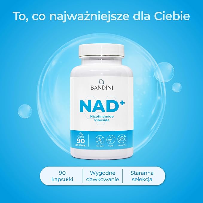Bandini® NAD+ Nikotynamid rybozyd suplement 300 mg - obrazek 4