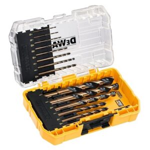DEWALT DT70727-QZ Set Di Punte Da Trapano In Metallo 14 Pezzi HSS-G Nero e Dorato