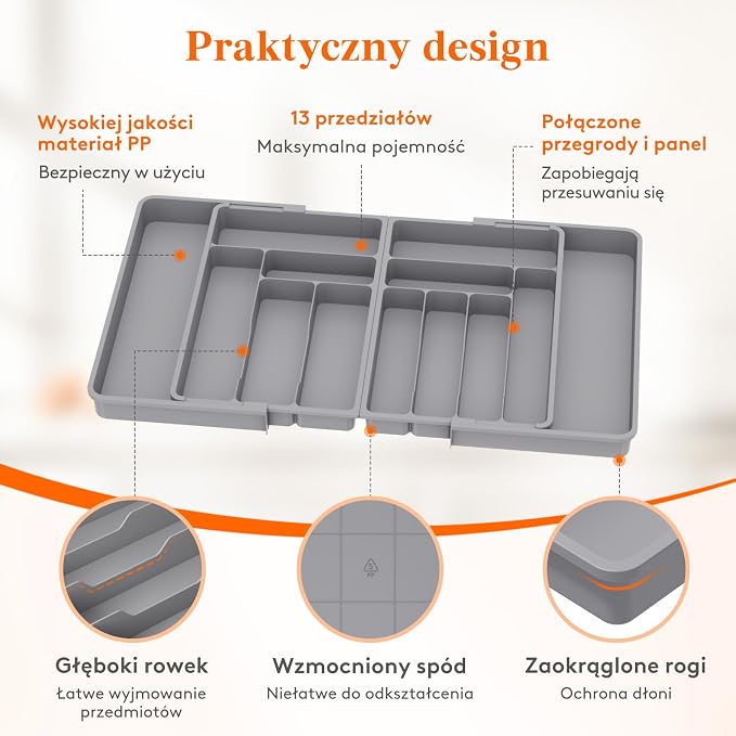 Lifewit Bardzo duża szuflada na sztućce Lifewit - obrazek 7