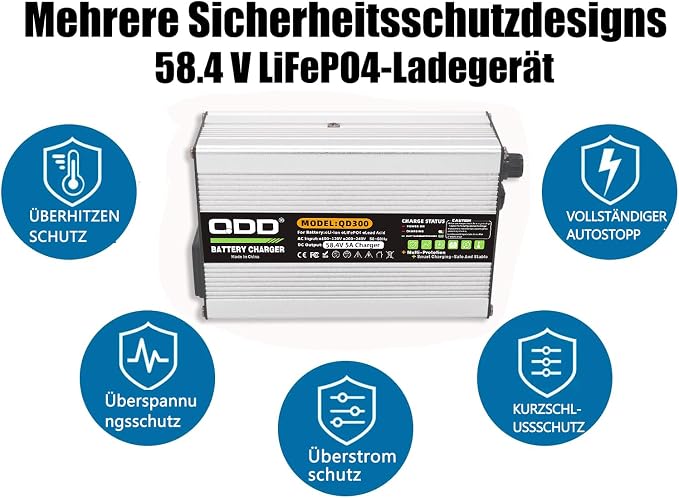 QDD 58 4 V 5 A ładowarka 58 4 V LiFePO4 ładowarka do akumulatorów DC - obrazek 4