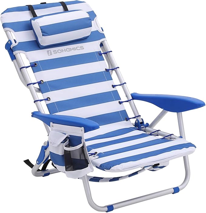 SONGMICS Krzesło plażowe składane