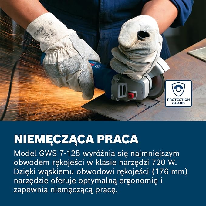 Bosch Professional: szlifierka kątowa GWS 7-125 (720 - obrazek 3