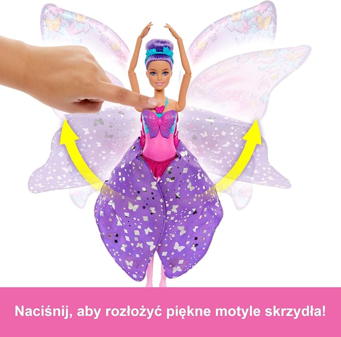 Barbie Lalka 2 w 1 Taniec i Motylek - obrazek 3