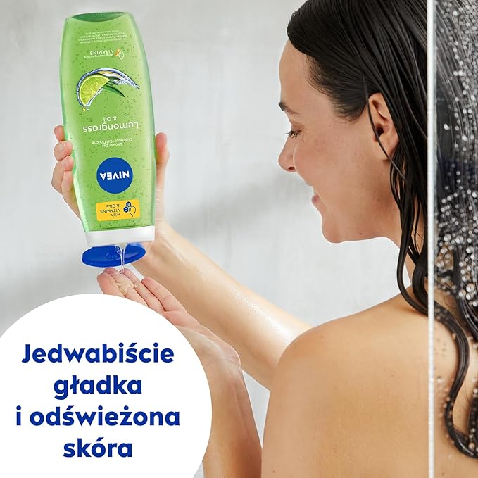 NIVEA Lemongrass & Oil Odświeżający żel pod prysznic do ciała 500 - obrazek 5