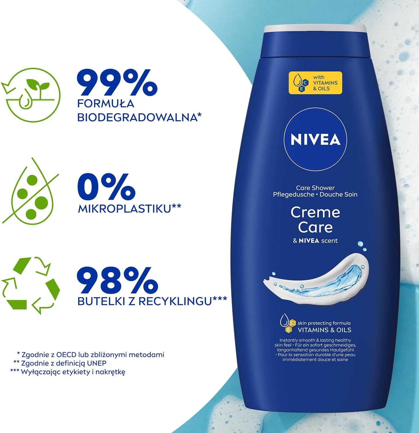 NIVEA Creme Care Kremowy pielęgnujący żel pod prysznic do ciała 750 - obrazek 7