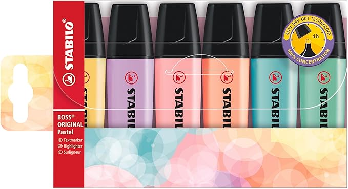 Zakreślacz STABILO BOSS ORIGINAL Pastel etui 6 szt.