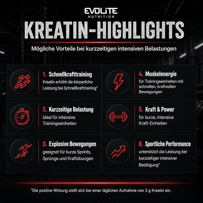Evolite Nutrition Monohydrat Kreatyny z Tauryną 500g - obrazek 7