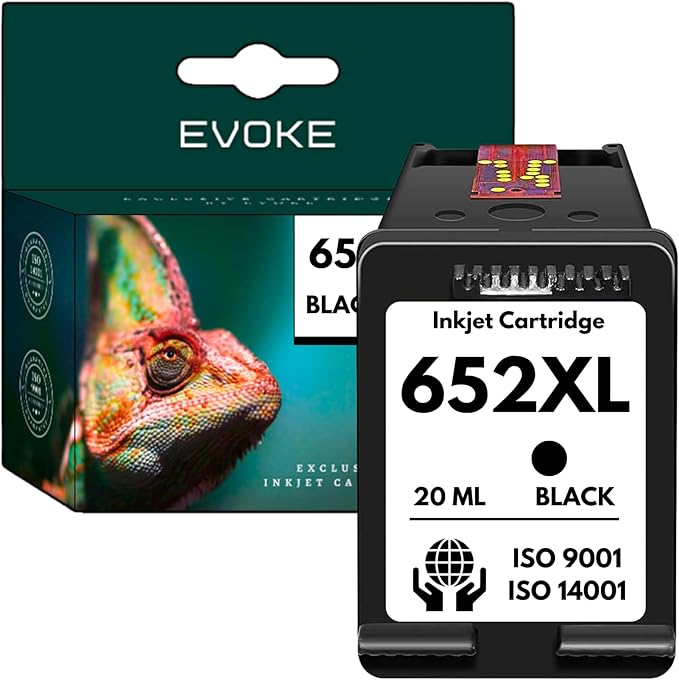 EVOKE 652 XL Zestaw tuszy kompatybilny z HP DeskJet 1115 2315 2135 3635 3785 3790 3835 4530 4535 (Zestaw Czarny + Trójkolorowy) 2280 Stron 38 ml - obrazek 2