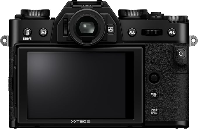 Fujifilm X-T30 III bezlusterkowy aparat cyfrowy 26 MP, tylko korpus, czujnik APS-C X-Trans CMOS 4, filmy 6,2K 30p, wizjer EVF, obrotowy wyświetlacz LCD 3", czarny - obrazek 3