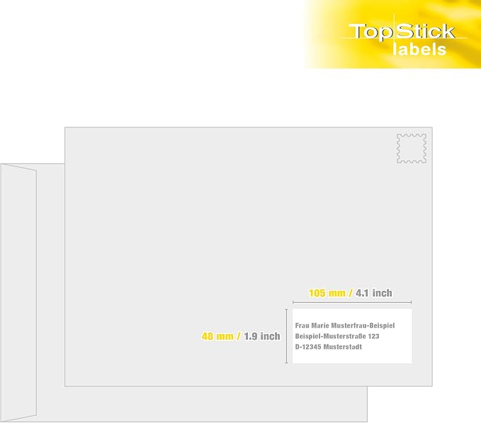 TopStick Uniwersalne etykiety 105 x 48 mm - obrazek 6