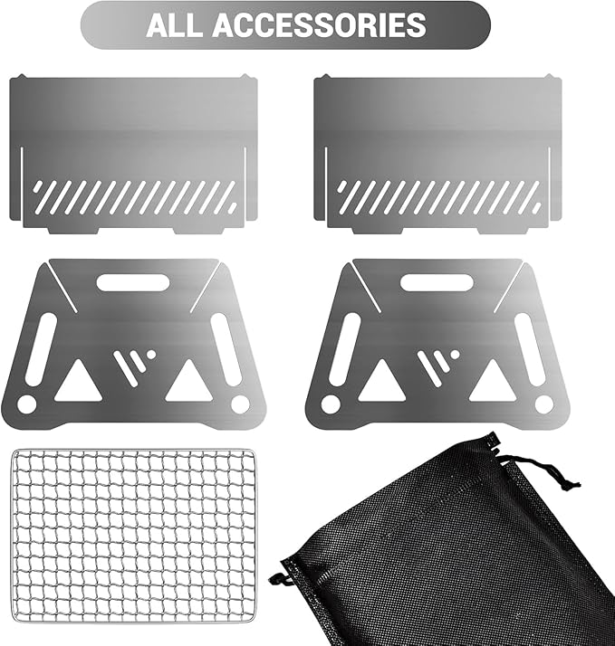 Mini grill sk艂adany grill kempingowy - obrazek 4