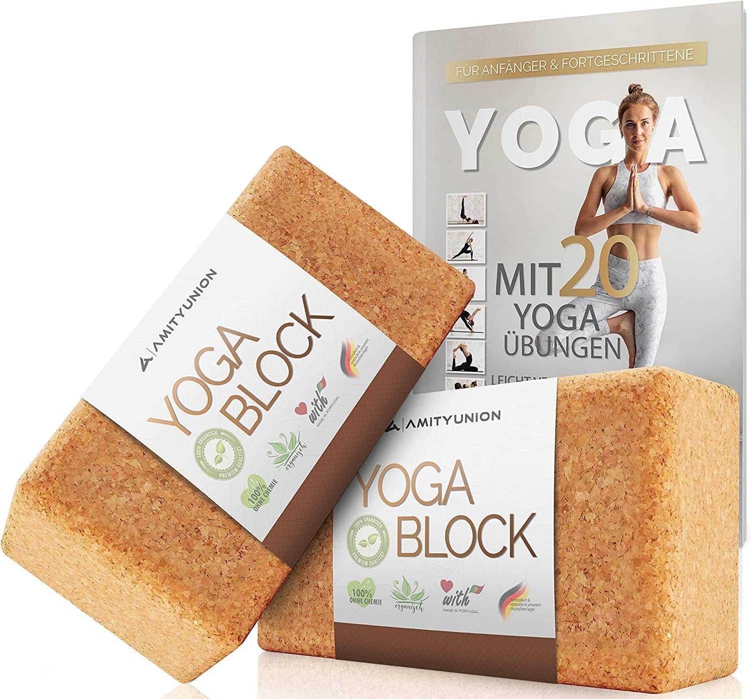 Zestaw klocków do jogi 2 korki 100% naturalny - obrazek 2