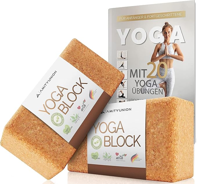 Zestaw klocków do jogi 2 korki 100% naturalny