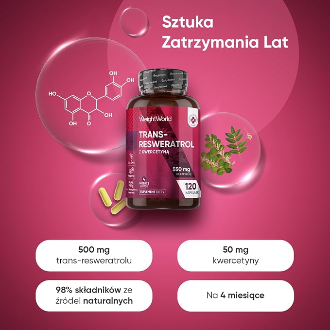 Trans Resweratrol 550 mg z Kwercetyną 50 mg - obrazek 2