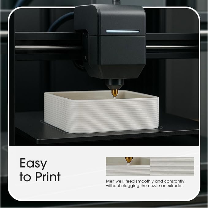 eSUN PLA+ Filamenty 1.75mm 1kg Biel Kości Łatwy Druk - obrazek 7
