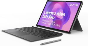 Lenovo Idea Tab Pro tablet 12,7″ 3K (MediaTek Dimensity 8300, 8 GB RAM, 256 GB UFS 4.0, 144 Hz, Wi-Fi 6E, Bluetooth 5.3, Android 14), szary, w zestawie klawiatura + długopis