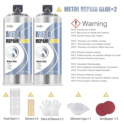 Klej do metalu 100 ml 2 elementy kleju spawalniczego do naprawy - obrazek 2