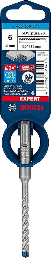Bosch 1x Wiertła udarowe EXPERT SDS plus-7X (do Miękki kamień - obrazek 5