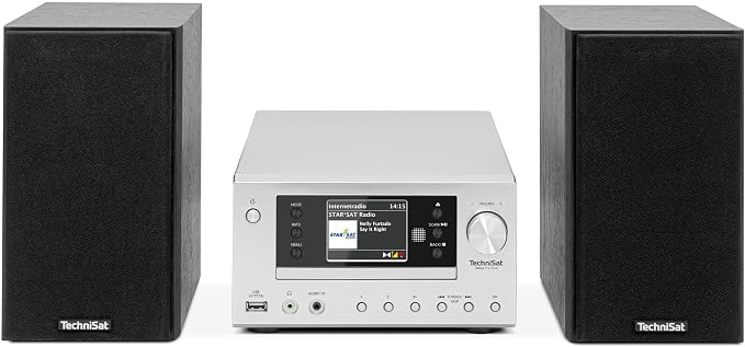 TechniSat VIOLA 710 CD IR – kompaktowy system Hi-Fi (radio internetowe, DAB+, UKW, odtwarzacz CD, Bluetooth, 2 x 20 W RMS, gniazdo słuchawkowe, budzik, wyłącznik czasowy, kompaktowy system, pilot