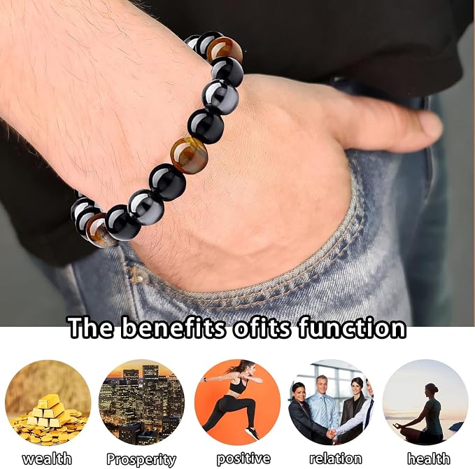 2 sztuki bransoletek z obsydianu - obrazek 6