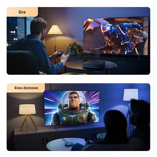UGREEN HDMI 2.1 Kabel, Certyfikowany, 8K@60Hz, 4k@240Hz/120Hz, 48Gbps, 3M | High Speed Kabel, UHD, obsługuje HDR10+, eARC, VRR, ALLM, Oplot Nylonowy, kompatybilny z PC/Tryb Gry/TV/Soundbar - obrazek 7