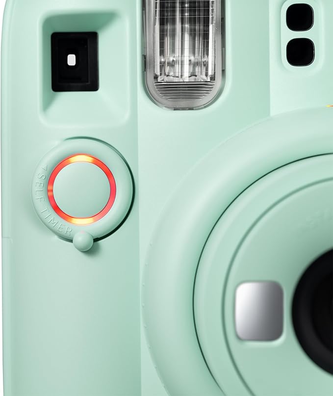 aparat natychmiastowy instax mini 13 z wbudowaną automatyczną lampą błyskową, wbudowanym lusterkiem do selfie, trybem zbliżenia i samowyzwalaczem, kolor Lagoon Green - obrazek 7