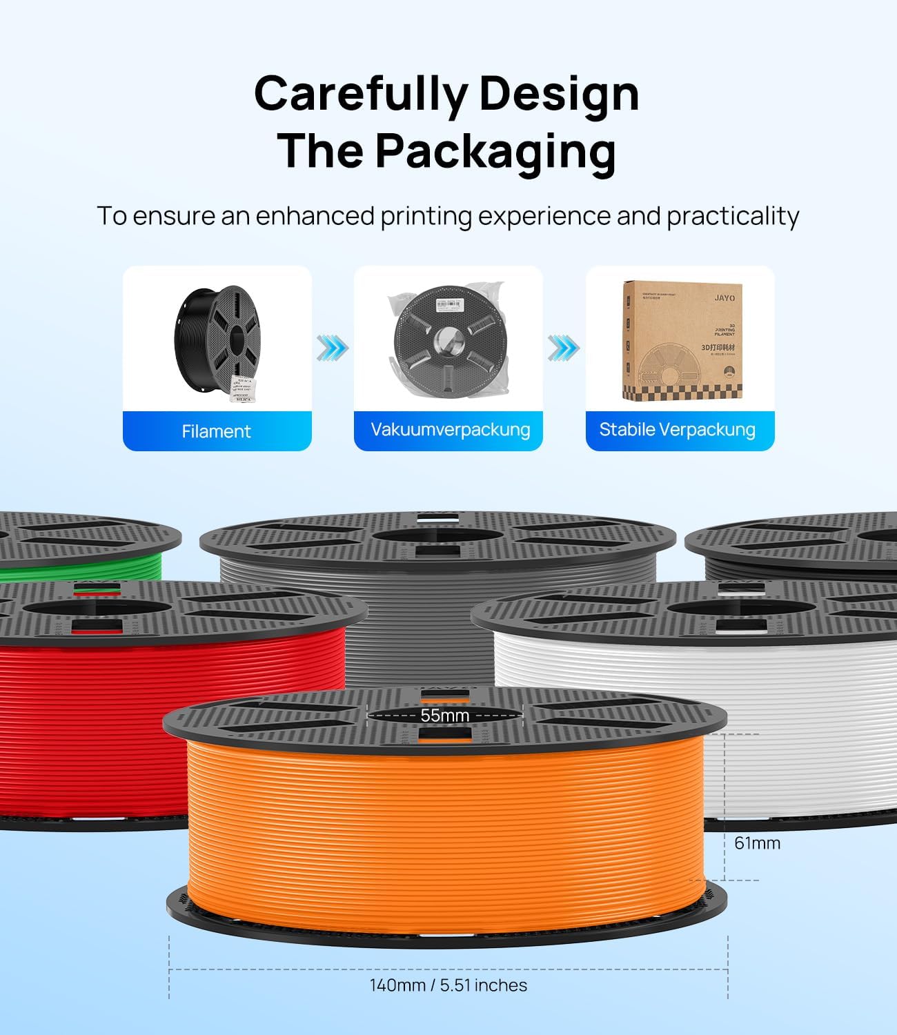 JAYO PLA 1 75 mm 1 kg gładki filament do drukarki 3D - obrazek 7