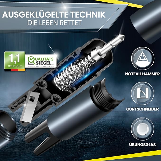 Dunlop Automotive Gurtschneider Notfallhammer-Marken Notfall Hammer - obrazek 7