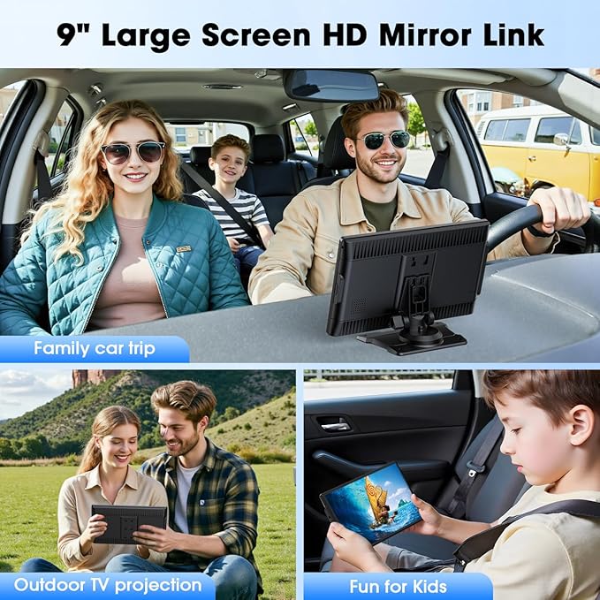 LAMTTO Wireless CarPlay Display for A-pple CarPlay and Android Auto - obrazek 5