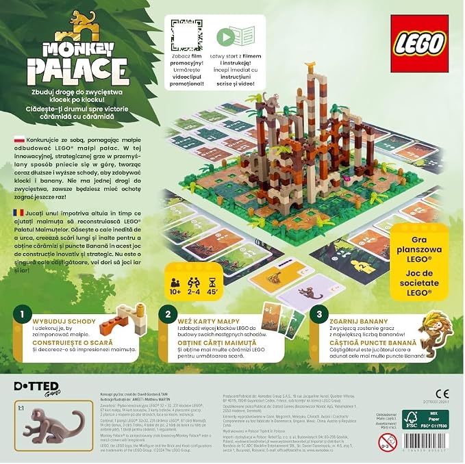 Dotted Games Monkey Palace Gra planszowa LEGO: Zbuduj drogę - obrazek 3