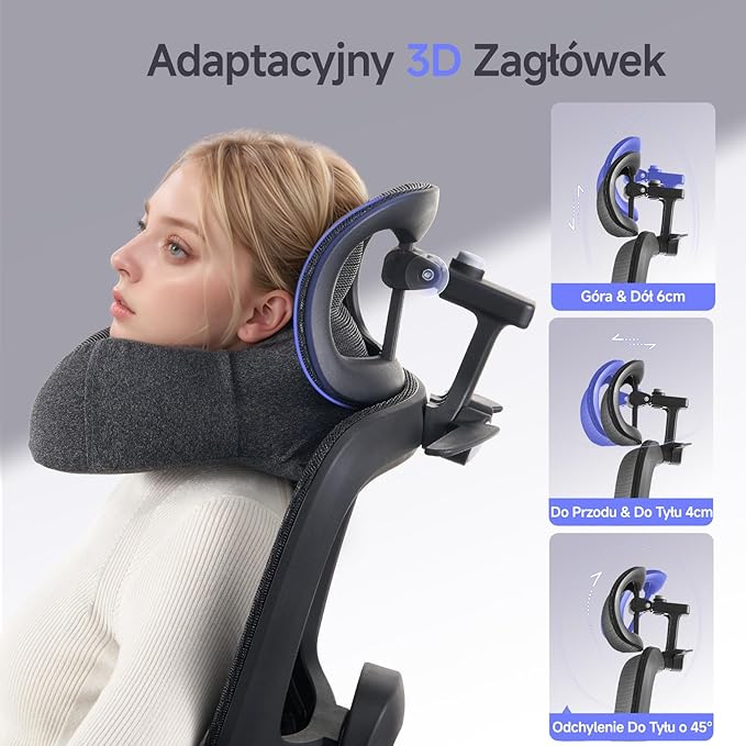 LarkLeaves Ergonomiczne Krzesło Biurowe z Podnóżkiem - obrazek 6