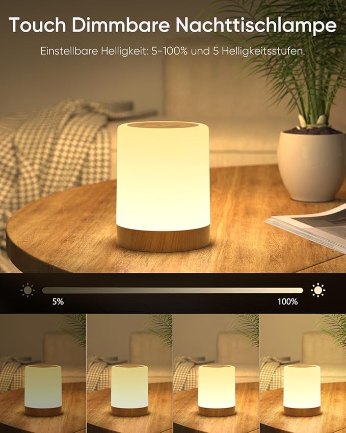 Bonsery Lampka nocna LED dotykowa - obrazek 3